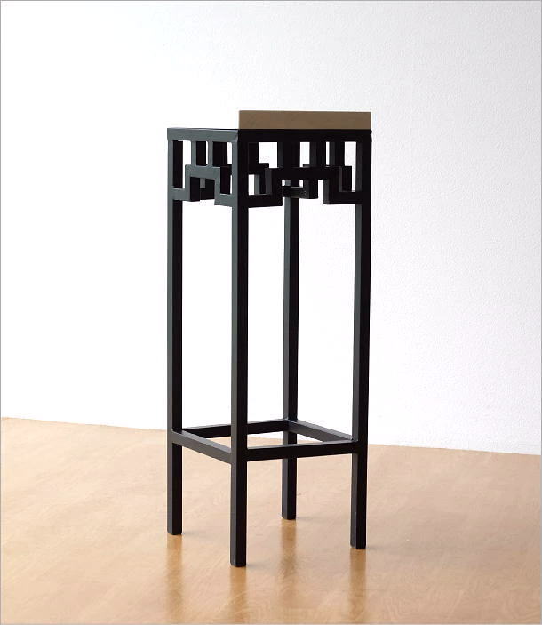 コンソール 石天板 幅62cm フラワースタンド ロートアイアン 638-614