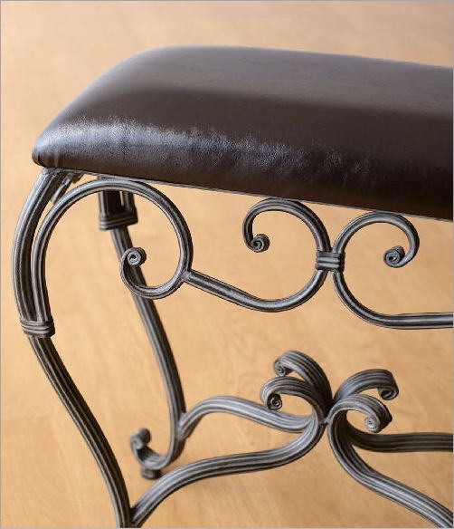 [ニコラス] アイアン　スツール　猫脚　ロココ調　玄関スツール ニコラス] アイアン スツール 猫脚 ロココ調 玄関スツール ニコラス