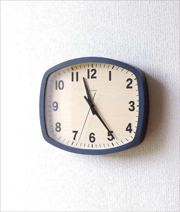 ☆静音掛け時計 ダイナミックな表情を持つウォールクロック