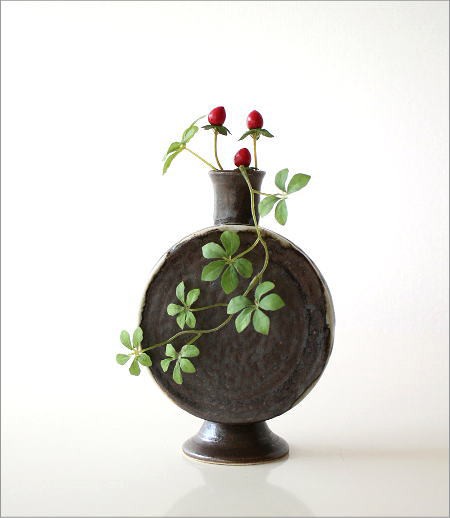 花瓶 陶器 フラワーベース 瀬戸焼 花器 一輪挿し 花飾り 和雑貨 和小物