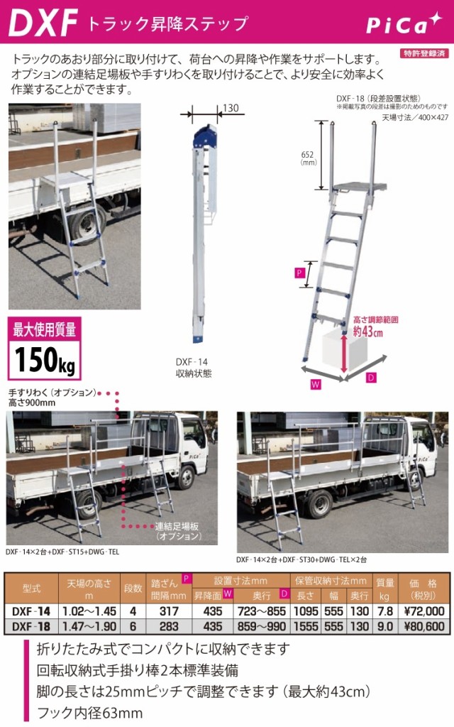 ピカコーポレーション 作業用品・安全用具 トラック昇降ステップ