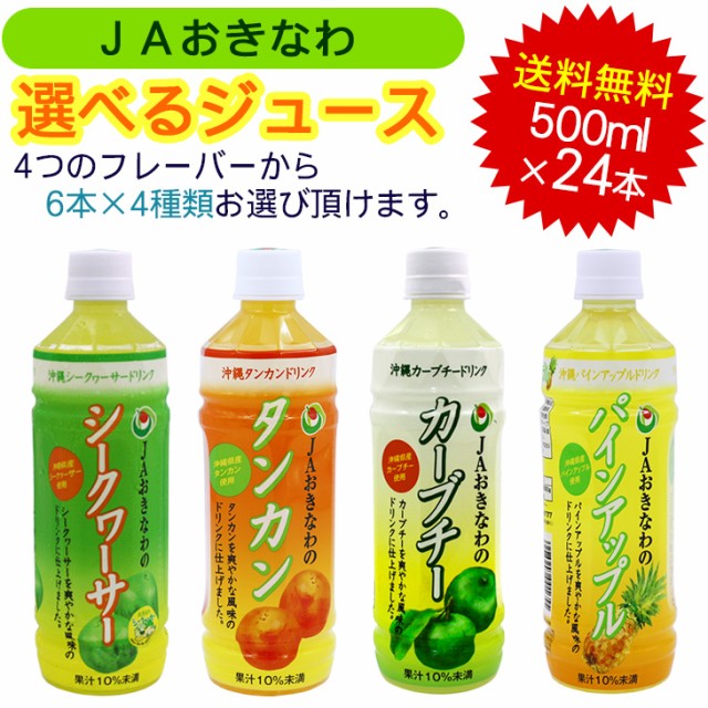 JAおきなわ 選べるジュース 500ml×24本 /パインジュース タンカン