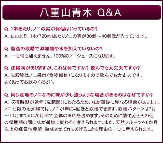 ノニジュースQ&A