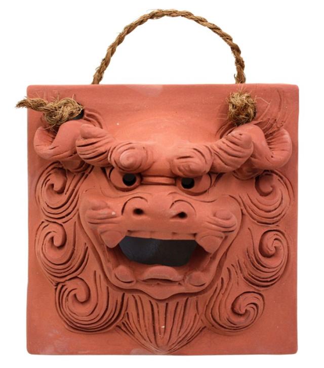 手造り面シーサー(中) 素焼き