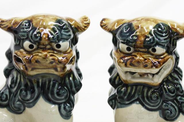 琉球焼きシーサー(中)アップ