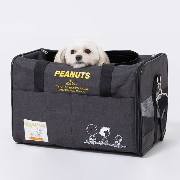 バッグキャリースヌーピー可愛いキャラクター人気ペット犬猫スリーアローズSNOOPYタンクキャリーM