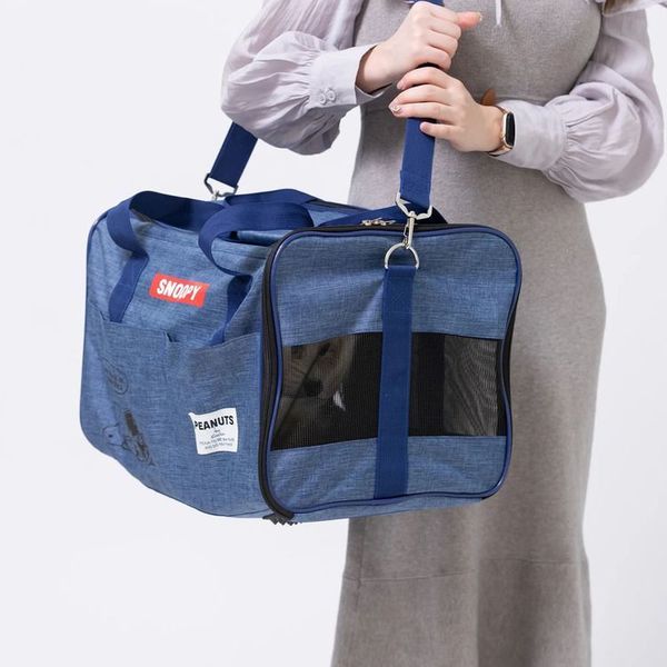バッグキャリースヌーピー可愛いキャラクター人気ペット犬猫スリーアローズSNOOPYタンクキャリーM
