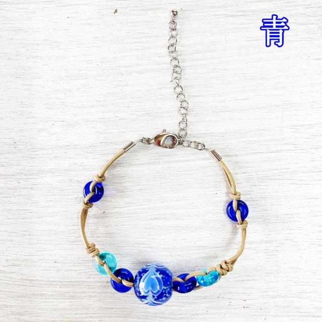 ⭐️ラスト1点⭐️とんぼ玉ブレスレット②•*¨*•.¸¸♬ とんぼ玉 ブレス トンボ玉 琉球ガラス アクセサリー 誕生日