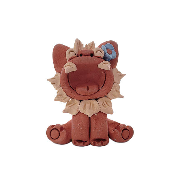 ほのぼのシーサー 花付き