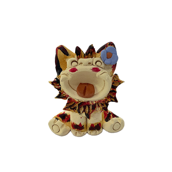 ほのぼのシーサー 花付き