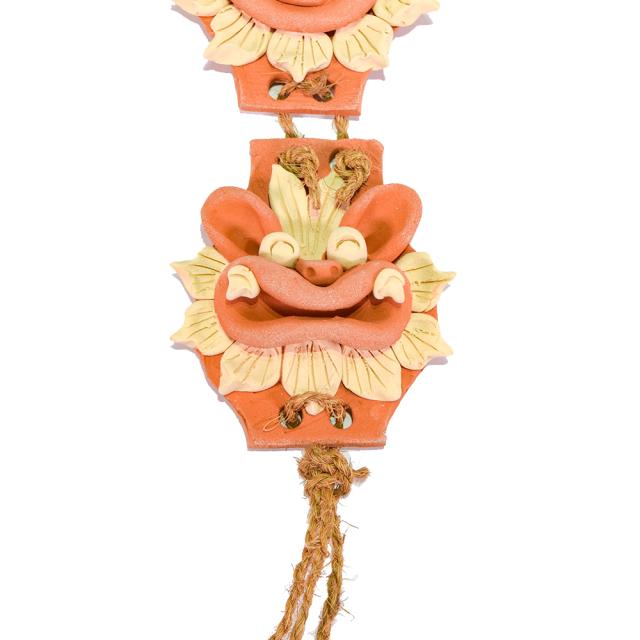 花面壁掛けシーサー