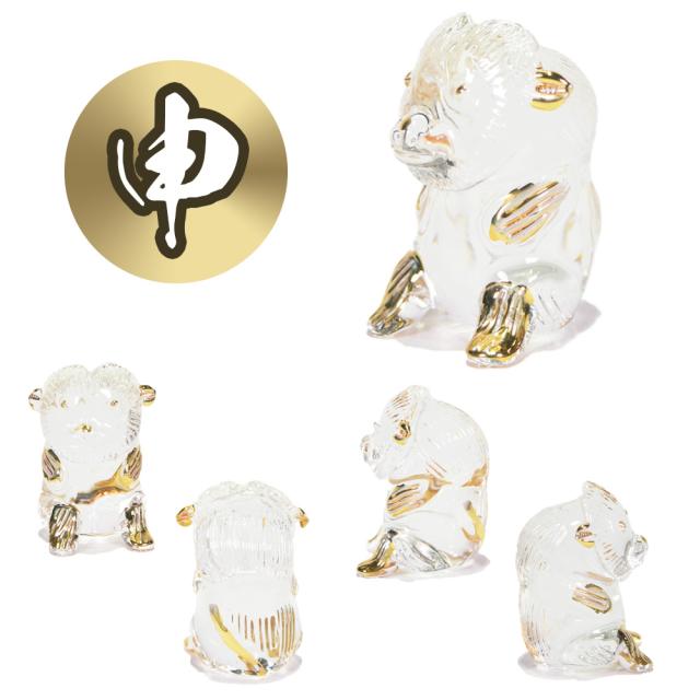 ガラス 干支 金 十二支