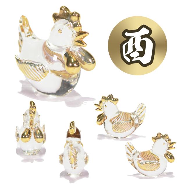 ガラス 干支 金 十二支