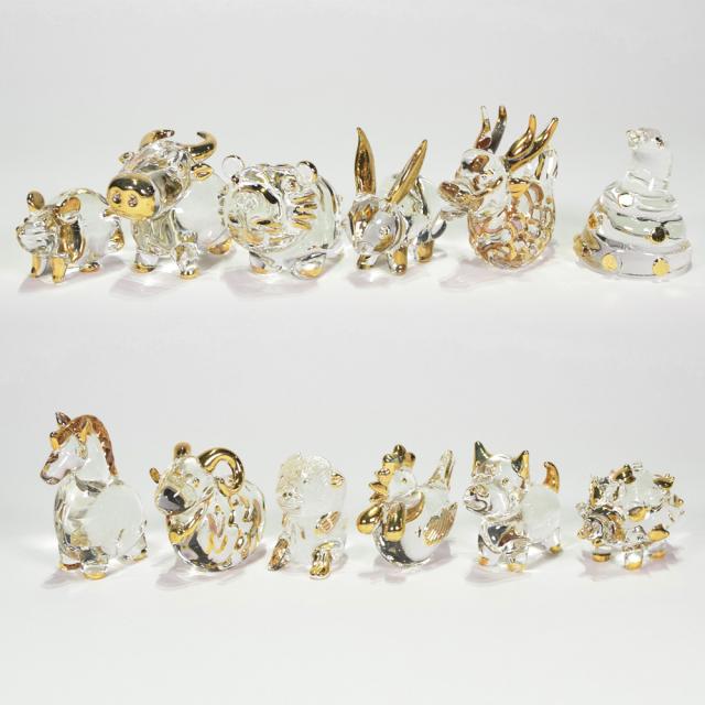 ガラス 干支 金 十二支