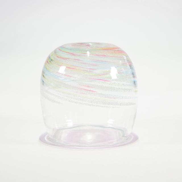 さざ波ビアグラス 金赤全体