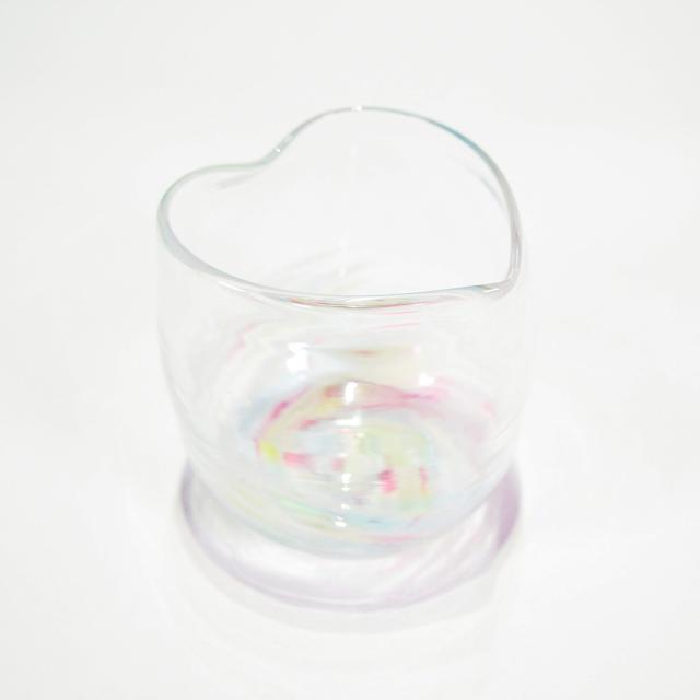 さざ波ハートグラス レインボー