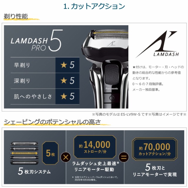 売れ筋商品 LAMDASH 2023年6月発売 ES-LS5C-K 6枚刃 PRO 電気