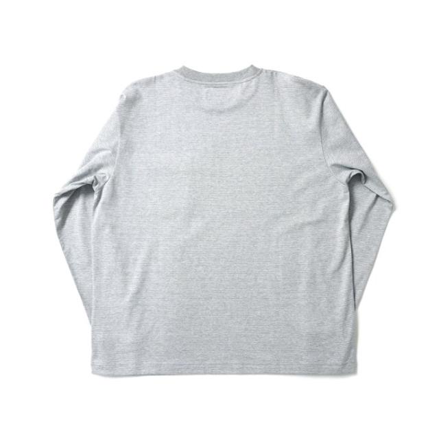 Powderhorn Mountaineering / PH23SS-002 P.H. M.STRIPE L/S TEE Micro Stripe - Grey/White マイクロボーダー長袖Tシャツ