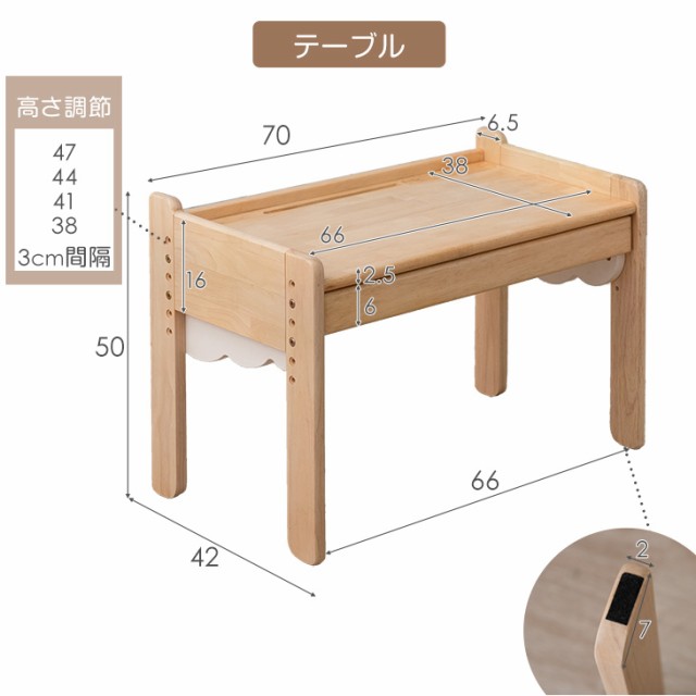 キッズデスク 現役ママが考えた チェアセット 高さ調整 4段 タブレット