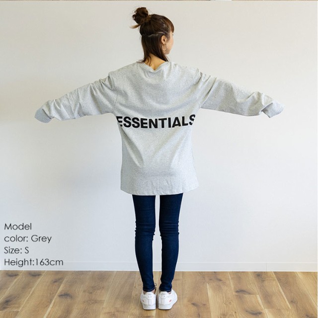 ESSENTIALS Tシャツ ロンT バックロゴ エッセンシャルズ ロゴ ブランドTシャツ グレー ストリート ユニセックス お揃い  プレゼントの通販はau PAY マーケット - MONO KOTO DEPT. | au PAY マーケット－通販サイト