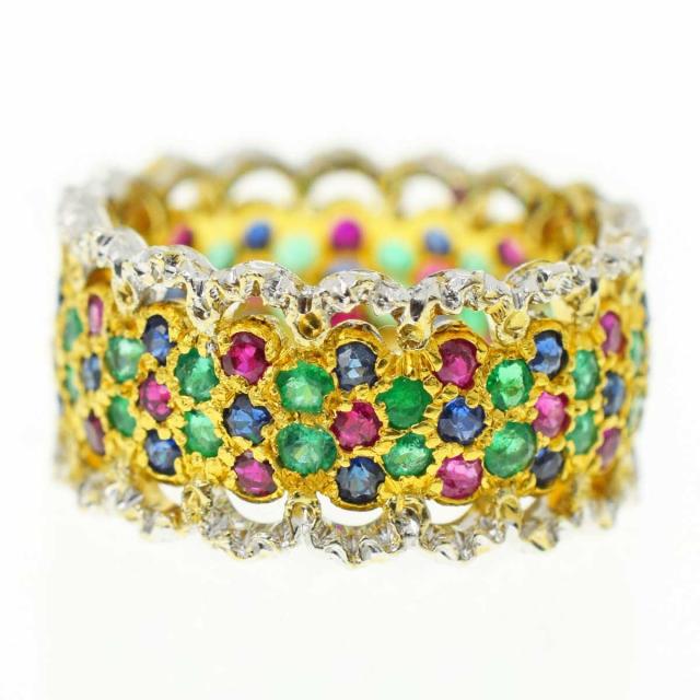 期間限定送料無料 Gianmaria Buccellati ジャンマリア ブチェラッティ マルチカラー ルビー R0 90cts サファイヤ S0 90cts エメラルド E0 90cts モザイク 内祝い Www Kaneorthotics Co Nz