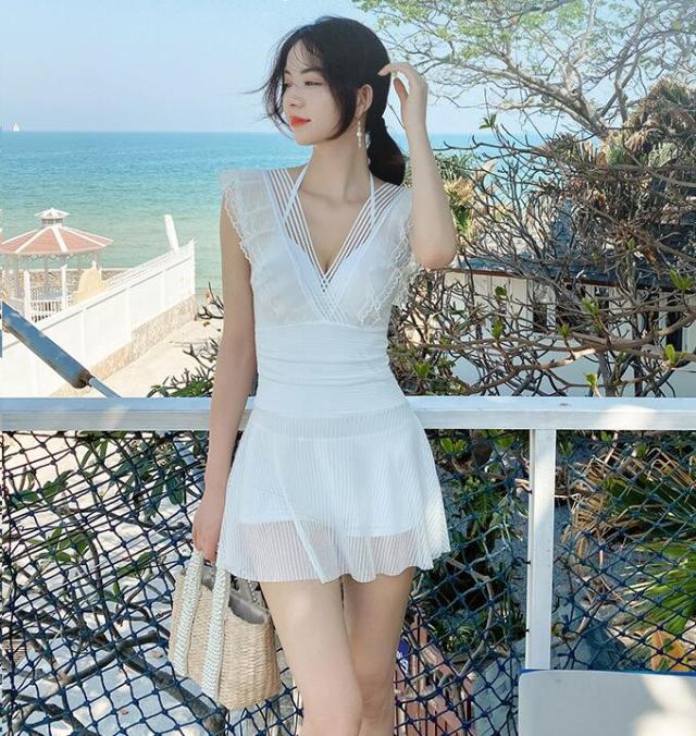 保存版 21年新商品 水着 スカート水着 体型カバー水着 ワンピース 旅行 温泉 ラッピング無料 返品も保証 Farmerscentre Com Ng