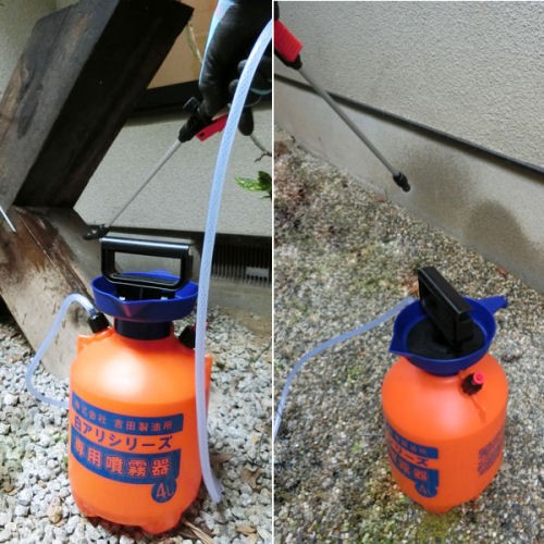 送料無料 早い者勝ち 白アリスーパー21低臭性 2 5l 2缶 オレンジ着色タイプ 4l専用噴霧器セット 輝く高品質な Anything4free Org