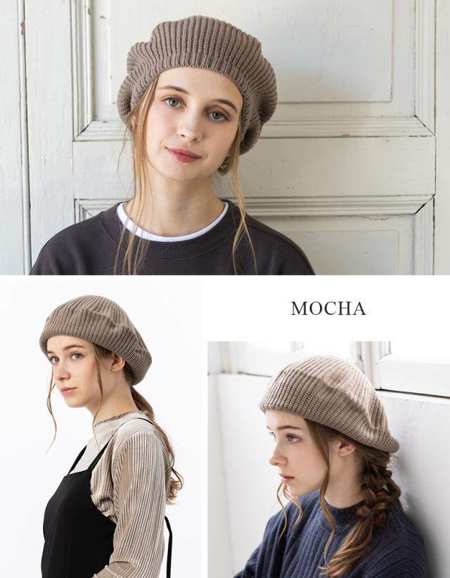 ルーズニットベレー帽(041-2) 帽子 レディース 大きいサイズ