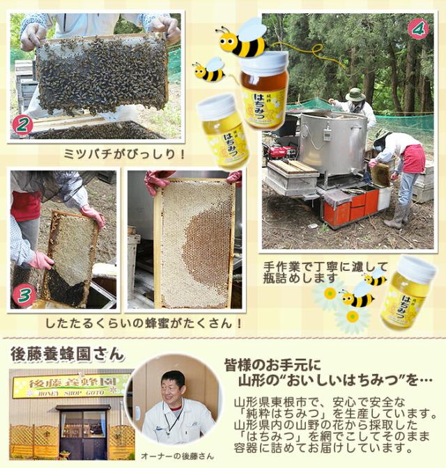 蜂蜜はちみつ 山形県産 東根市 後藤養蜂園