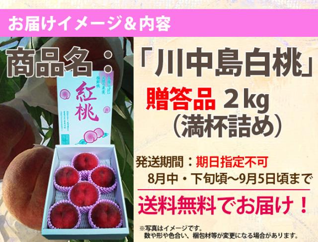 桃　川中島白桃　お届け内容