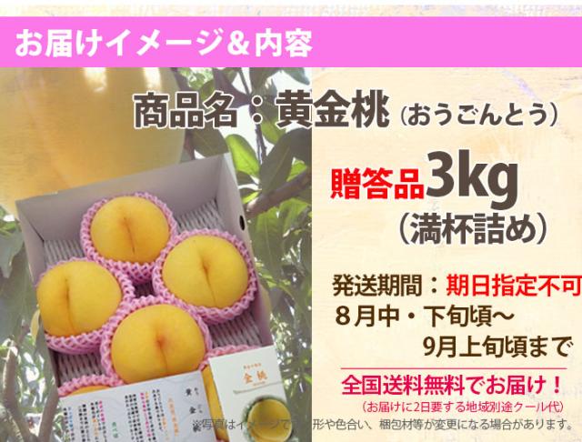 桃　黄金桃　お届け内容