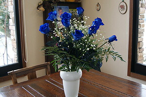 ブルーローズの花束 青ばらの花束 雰囲気