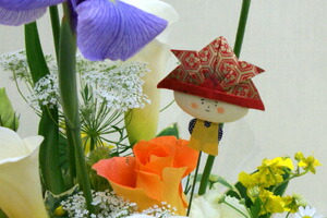 花菖蒲　アレンジメント　五月節句の贈物　通販　送料無料　ネット通販花屋花樹有（かじゅある )
