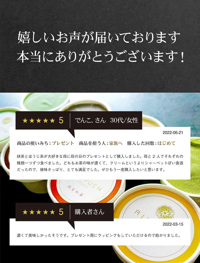 京都利休園 お茶 アイス 4種類 抹茶 ほうじ茶 紅茶 玄米茶 お歳暮 item-ice-4set-mhkg