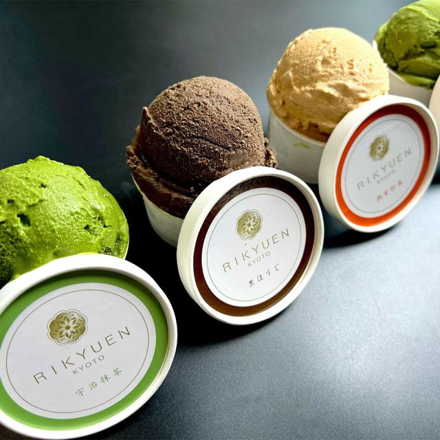 お茶アイス人気の4種類(抹茶 ほうじ茶 紅茶 玄米茶)