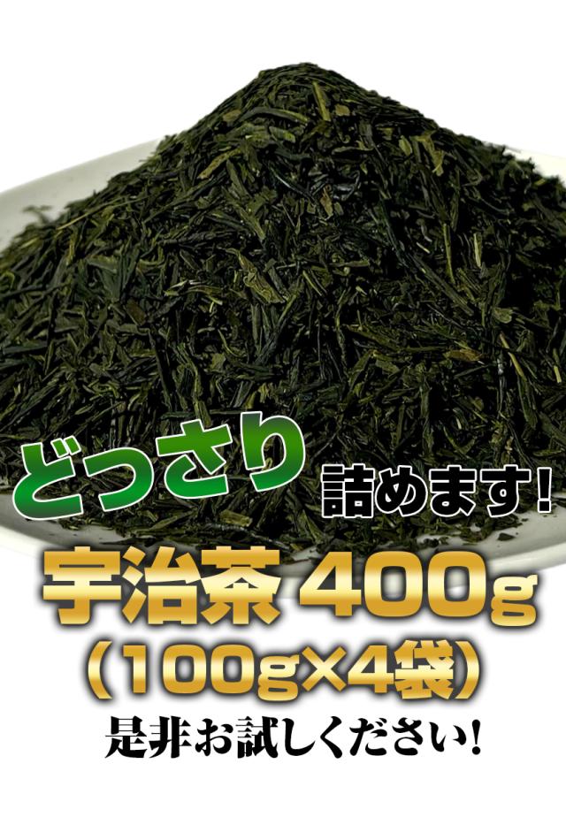 茶葉 お茶 お試し 宇治茶 送料無料 寛永3年 京都利休園 公式 お徳用 大容量 400g 100g×4袋 緑茶 日本茶 メーカー直送 uji-1004