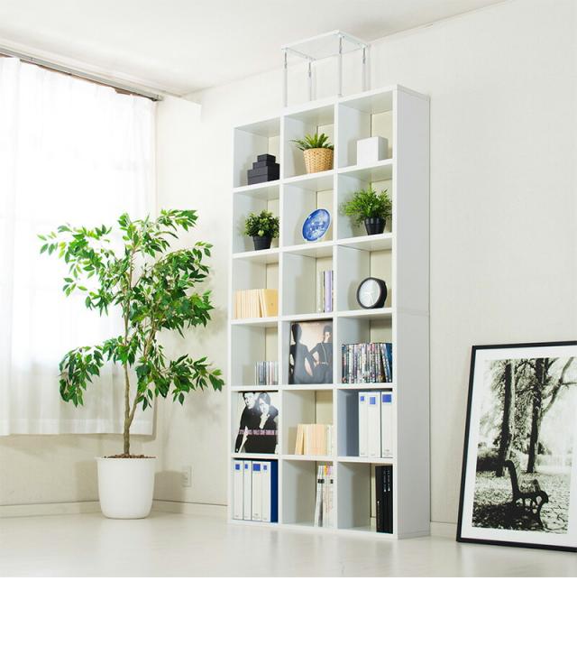 正方形が美しい スクエアラック専用 突っ張り器 突っ張り棒 ホワイト 白