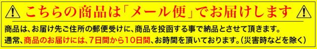 こちらの商品はメール便です。お届けまで通常7日から10日程度お時間を頂きます。