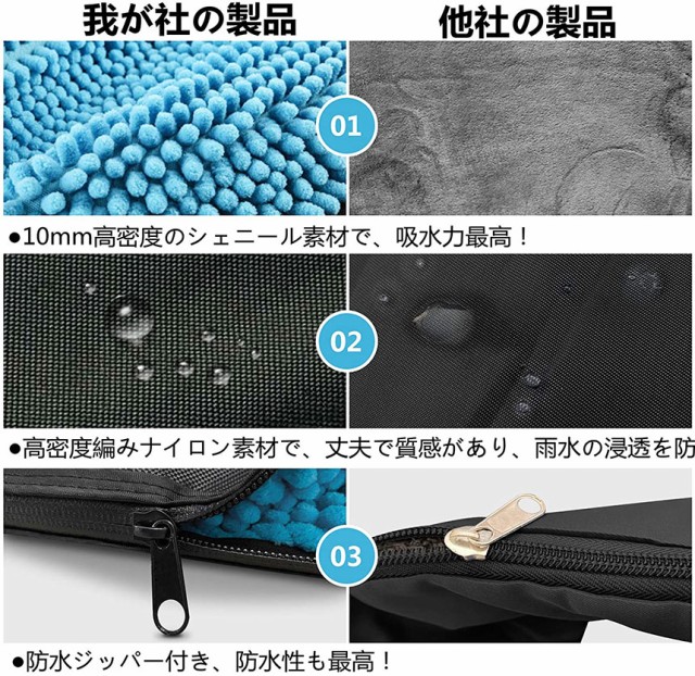 折り畳み傘ケース 傘カバー 防水ファスナー 超吸水 2面超吸水 3サイズ