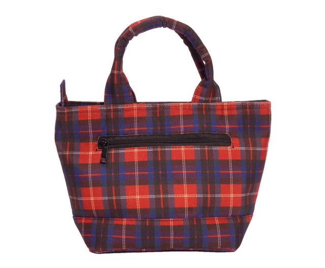 コモコーメ チェック スター ゴルフ カートバッグ ラウンドバッグ ミニトートバッグ ボア 星 ファスナー仕様