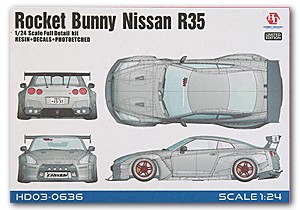 ホビーデザイン HOBBY DESIGN 1 24 ニッサン R35 GT-R ロケット バニー 