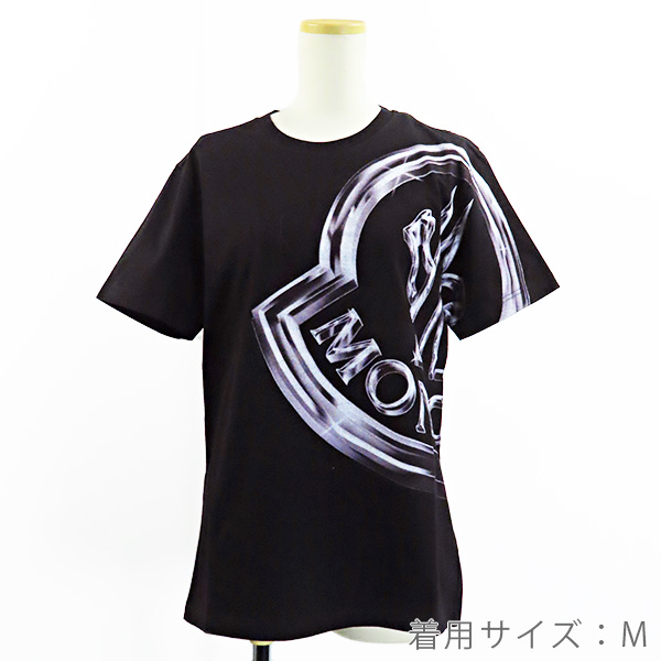 MONCLER モンクレール T-Shirt Tシャツ クルーネック コットン 半袖 ロゴ カジュアル レディース 8C000 19 829ET 999