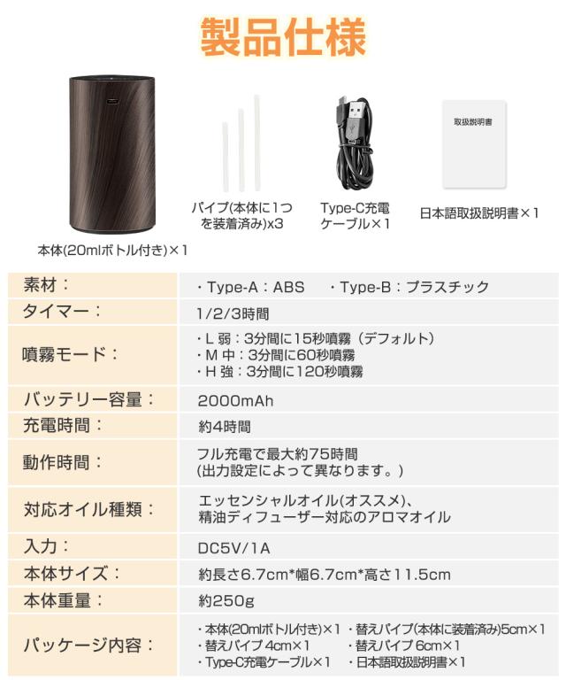 アロマディフューザー ネブライザー