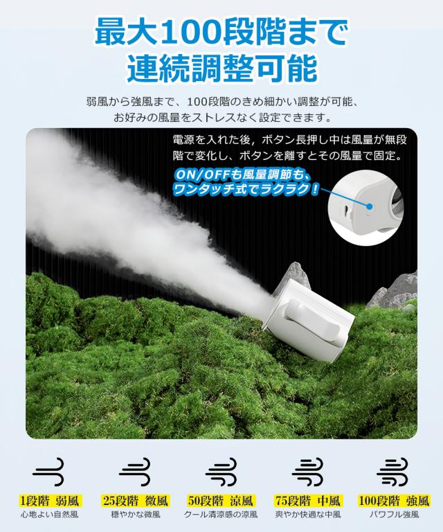 手持ち扇風機 大風量