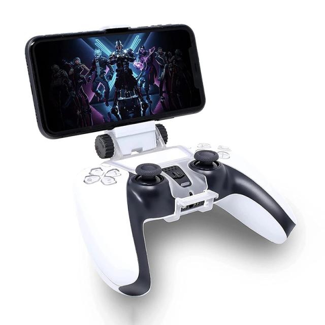 PlayStation - PS5 プレイステーション5 コントローラースマホホルダー付き PS5コントローラー用 スマホホルダー リモートプレイに最適