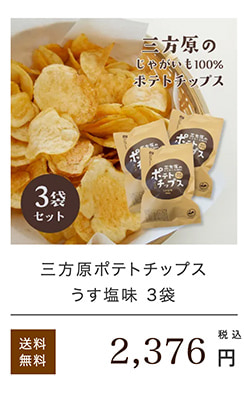 三方原じゃがいもポテトチップス3袋