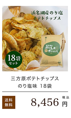 浜名湖産のりしおポテトチップス18袋
