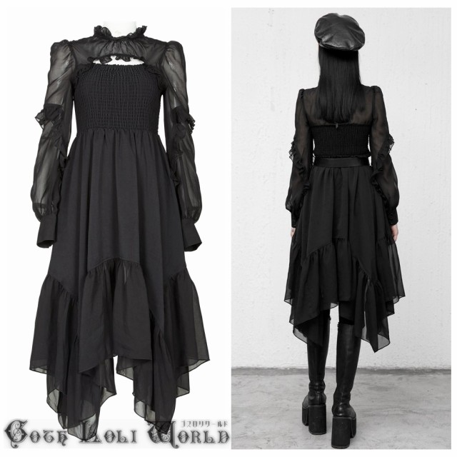 超激安格安 PUNKRAVE ゴスロリ シャーリングシフォンロング ワンピースの通販はau PAY マーケット - ゴスロリワールド|商品ロットナンバー:508400558 お得高評価