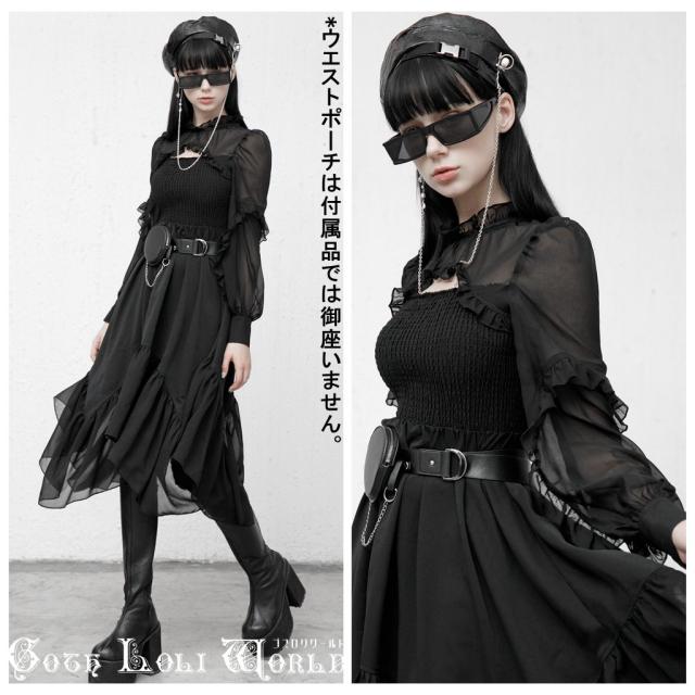 超激安格安 PUNKRAVE ゴスロリ シャーリングシフォンロング ワンピースの通販はau PAY マーケット - ゴスロリワールド|商品ロットナンバー:508400558 お得高評価
