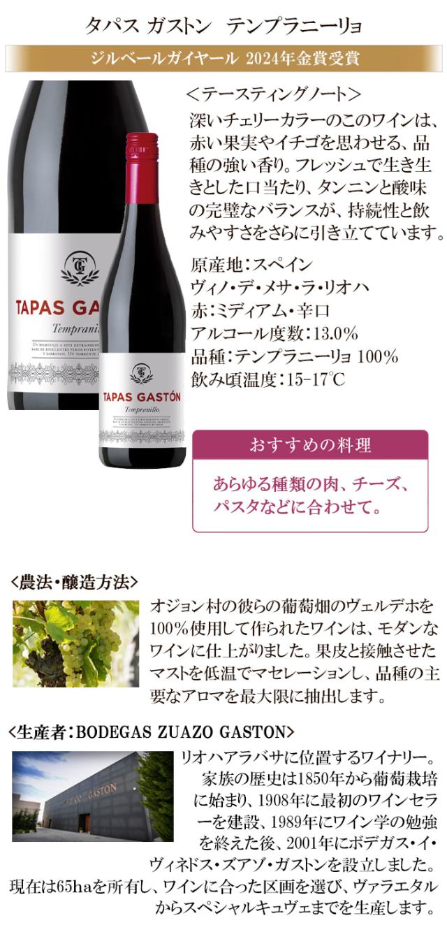 タパス ガストン テンプラニーリョ